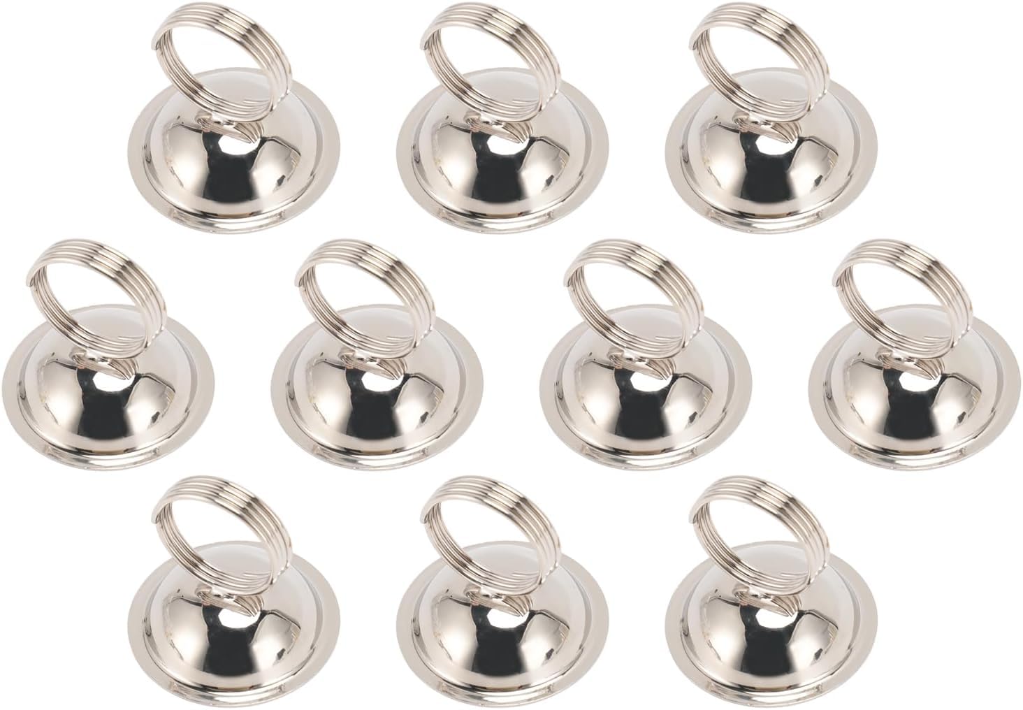 Fyearfly Mini Place Card Holders,10pcs Silver Place Card Stands,Picture Holders,Cards Stand Name Menu Holder Clips,for Celebration Party Wedding