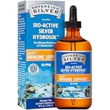Sovereign Silver Bio-Active Silver Hydrosol for Immune Support - Colloidal Silver - 10 ppm, 8oz (236mL) - Dropper