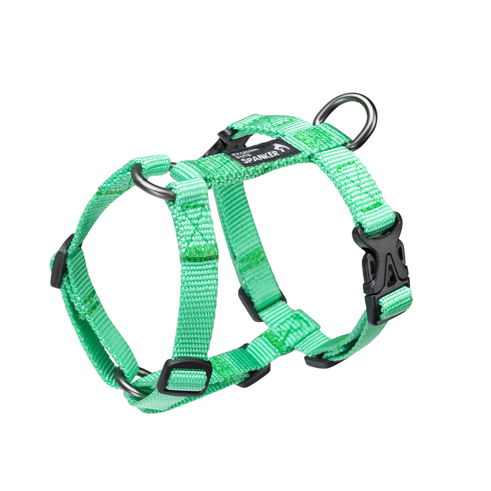 EXCELLENT ELITE SPANKER Adjustable Cat Harness No Pull Kitten Harness Nylon Easy Pet Harness for Small Kitten & Dogs Walking Hiking Green Red Purple(GRN)