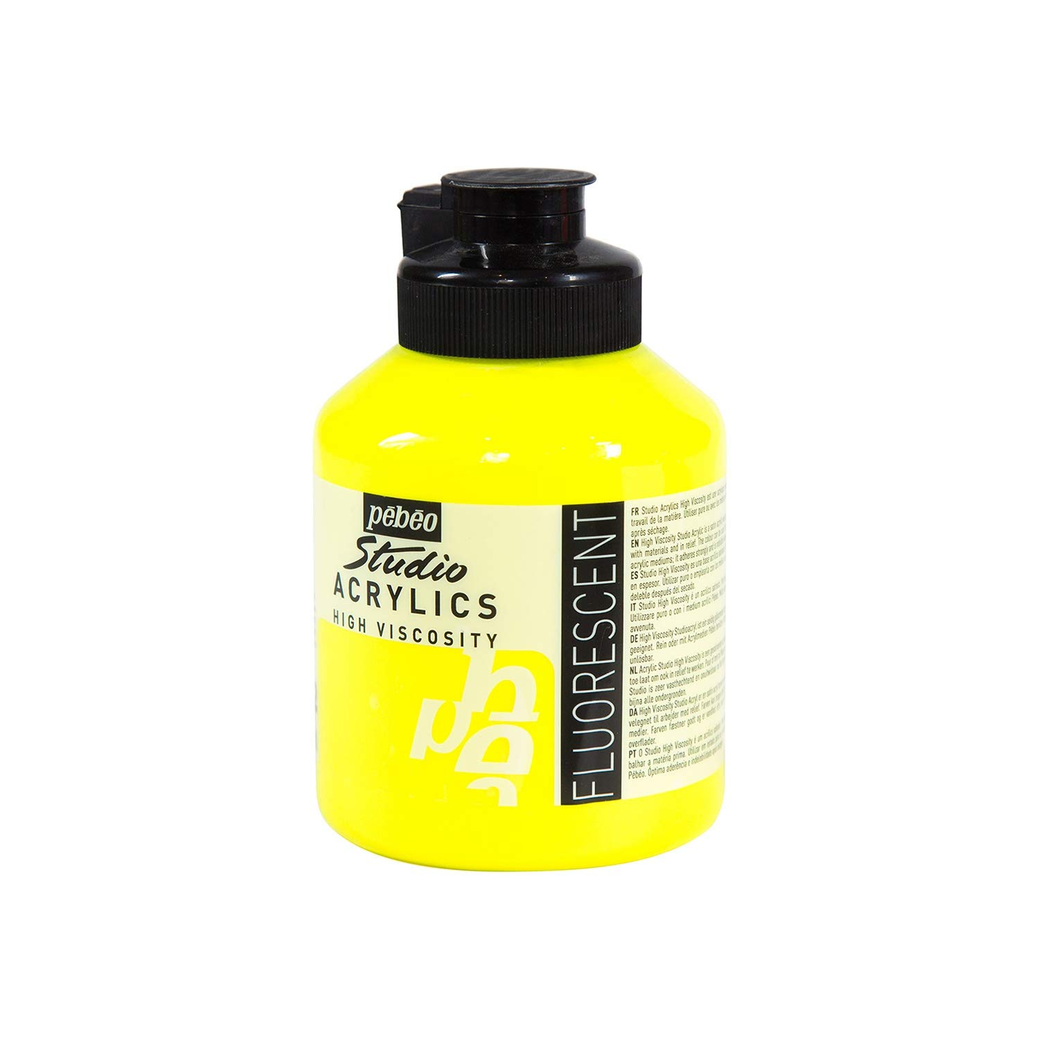 Pébéo Acrylic Paint 500ml Fluorescent yellow