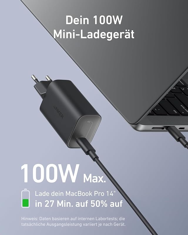 Nano 100W USB C Ladegerät, Laptop Netzteil