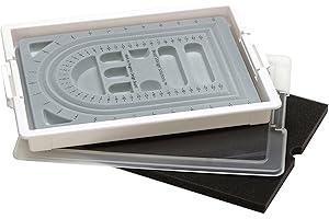 Bead Storage Solutions Durable Landscape Clear Plastic 4-Piece Work in Progress Bead Storage Tray for Craft Organization, White