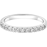 Dazzlingrock Collection GRA Certified D Color VVS1 Round Crystal Row Moissanite Wedding Band for Women in 925 Sterling Silver