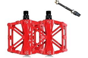 Free-fly Bicycle Pedal - Aluminum Bearing Bike Pedals with 16 Anti-Skid Pins - Lightweight Platform Pedals - Universal 9/16" Bike Pedal for Mountain BMX MTB Road Bike