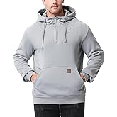 TerraFleet Men's Fashion Hoodie Fleece Warm Sweatshirt | Fleece-Lined Thickened Pullover Quarter-Zip Design Loose Casual
