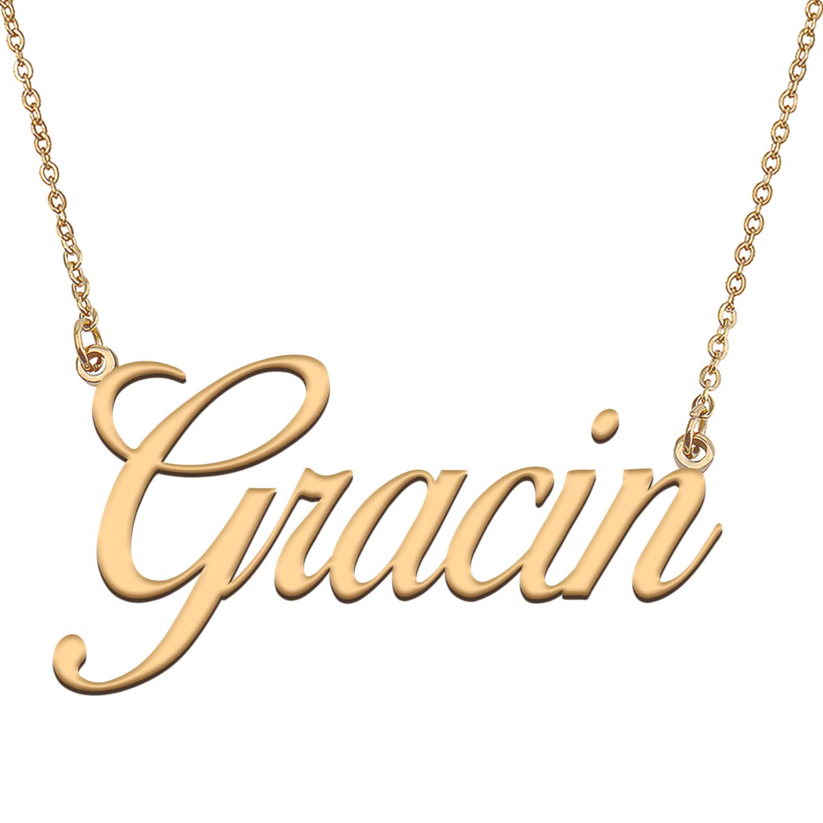 HUAN XUN Customized Custom Simple Any Name Necklace