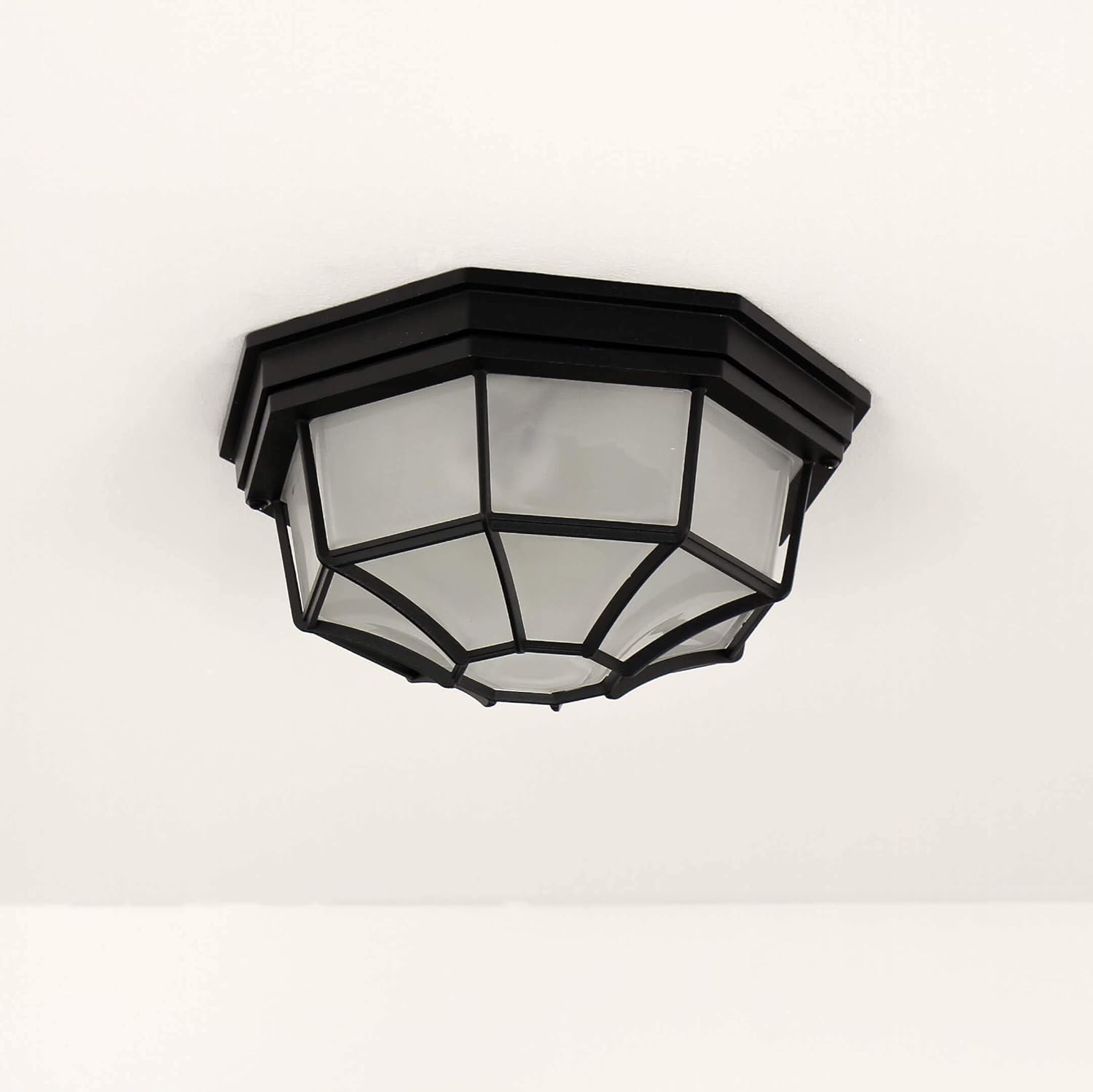 ip44 8346n negro lampara de techo para