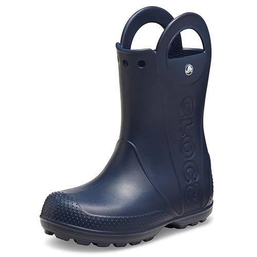 Crocs Unisex-Child Handle It Rain Boots, Navy Blue, 4 UK Child