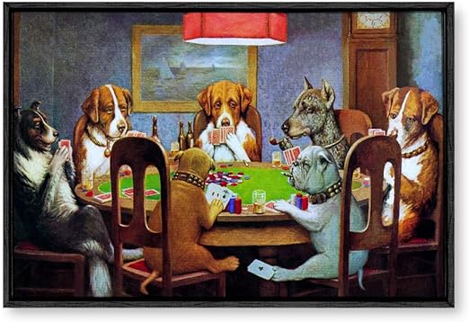 the dogs playing poker