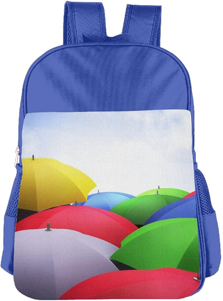 Colourful Umbrellas School Backpack Children Shoulder Daypack Kid Lunch