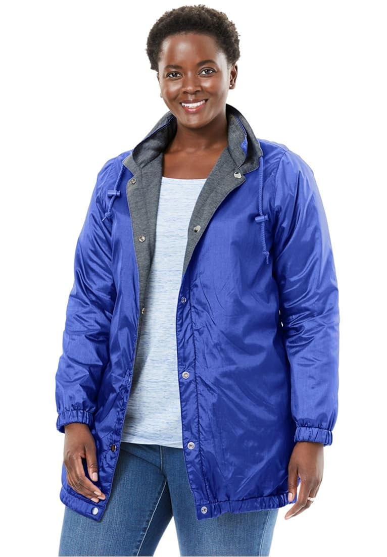 cozy fleece nylon reversible jacket