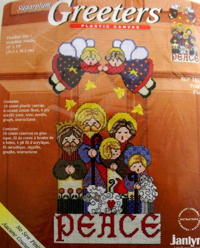 Janlynn Christmas Sugarplum Greeters Plastic Canvas Kit 10" X 19" Peace
