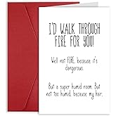 MOCO PAPER Romantic Valentine's Day Friendship Card Gift Bestie Best Friend Women, Funny Birthday Card Bestie Best Friend, Funny Anniversary Card Couple, Cute Valentine's Day Card for Her