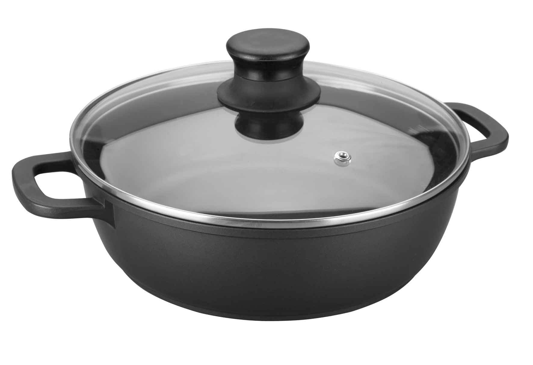 Lacor 25832 Bottom Cast Aluminium Cooking Pot with Glass Lid 34 x 32 x 10 cm