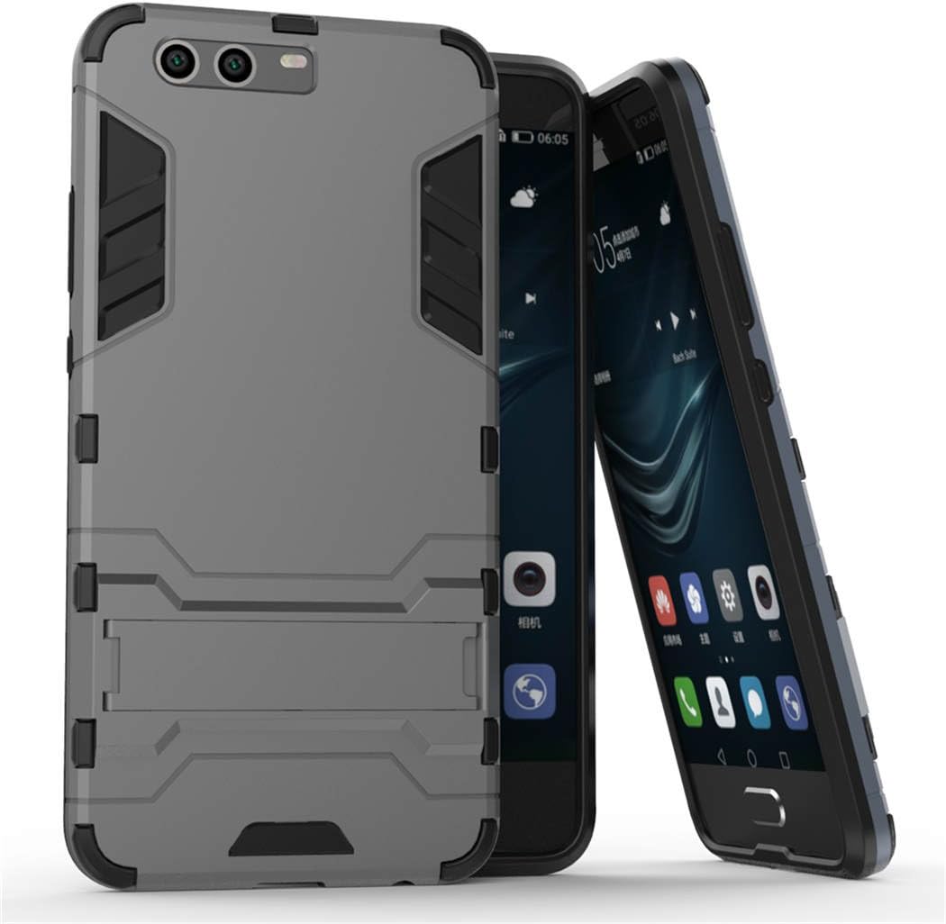 Huawei P10 Plus Case Cover Rugged Armor Drop Protection KickStand Feature Ultra Light Premium Protective Case for Huawei P10 Plus Gray