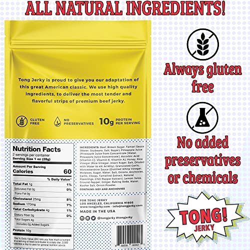 Honey Pepper Teriyaki Beef Jerky 50 Calories, Gluten Free, Keto