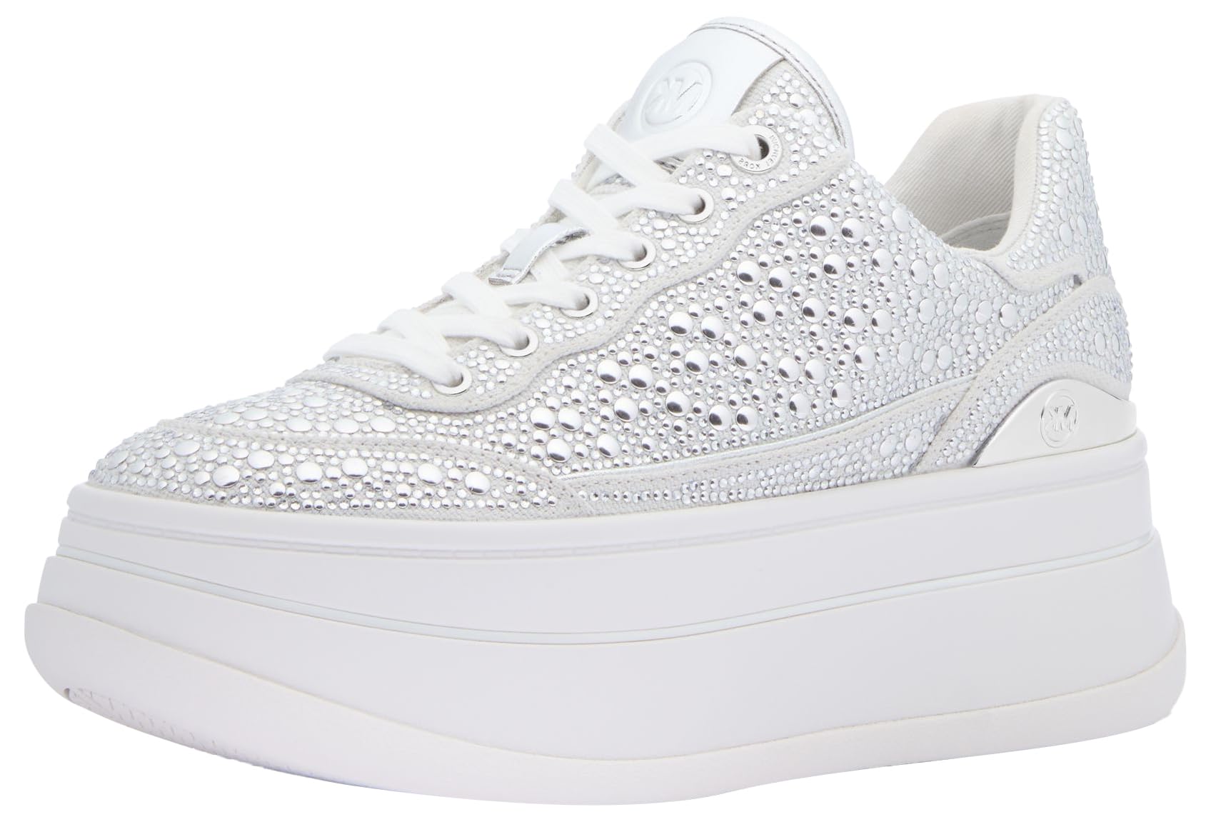 Michael Kors Women’s Hayes Lace Up Sneaker, Light Slate, 7.5