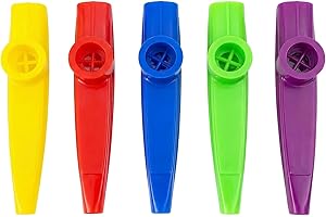 5Pcs Plastic Kazoos Musical Instruments Kazoo Flute Diaphragms for Party