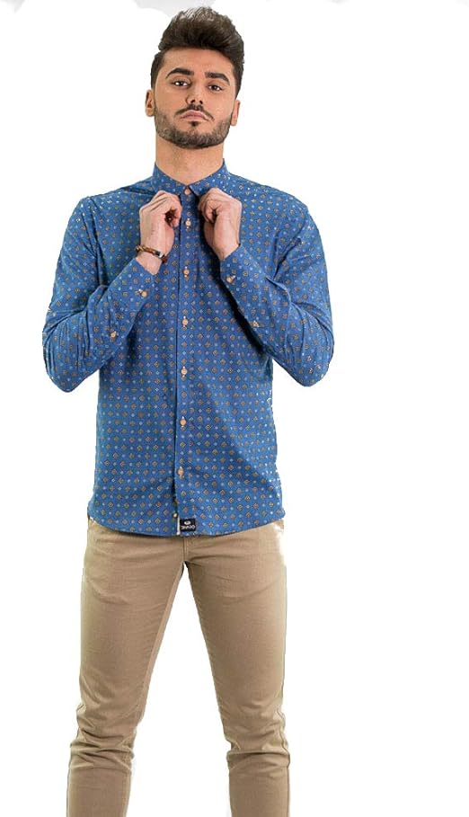 camisa verde botella hombre