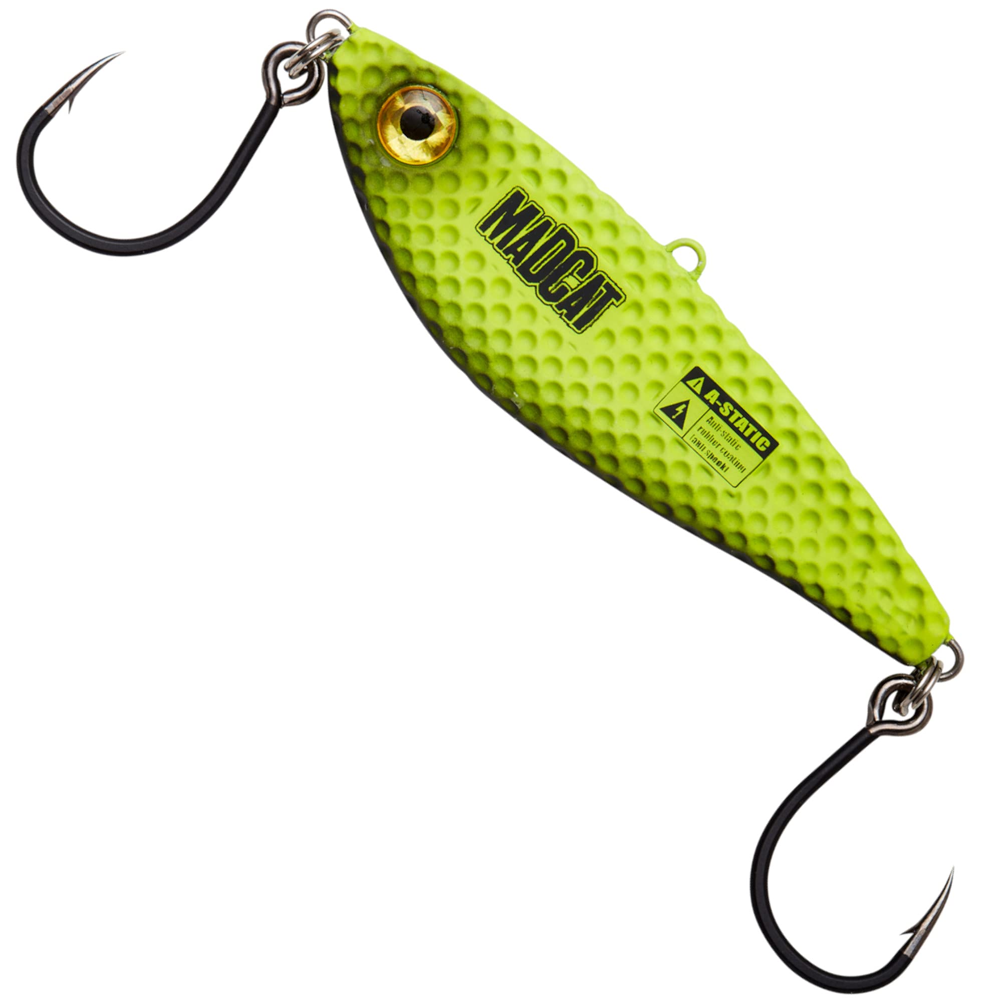 Madcat Vibratix Vertical Bait, Size/Weight/Colour: 14 cm/130 g/Fluo Yellow UV