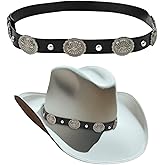Gamboa Hat Bands for Cowboy and Cowgirl Western Accesories for Men and Women Leather Style Hat Belt Band