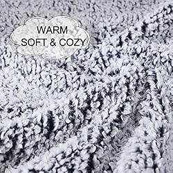 EMME Fuzzy Sherpa Throw Blanket 50"x60" Ultra Soft