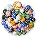 Yellow Mountain Imports Collector's Series Assorted Marbles Set in Tin Box, Lava Rocks