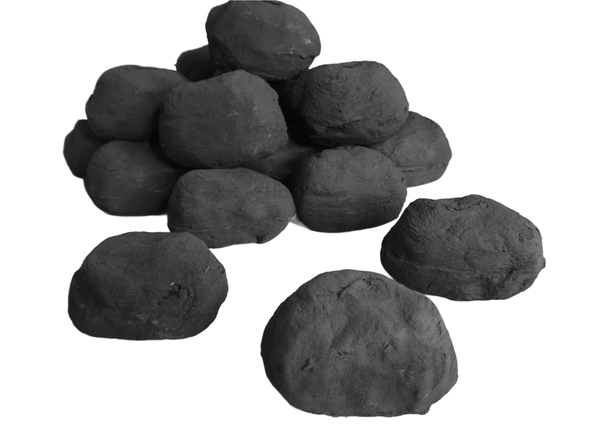 The Stove Wizard Large Replacement Cast Coal Pack with 22 Pieces for Gas, LPG, Bio Ethanol and Electric Fires, 70mm x 50mm x 40mm, Black