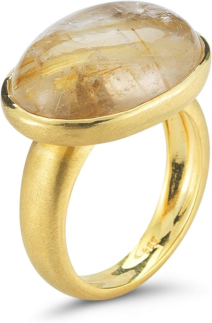 Amazon 14k イエローゴールド 5 15カラット Tgw ルチルクォーツリング リング 通販