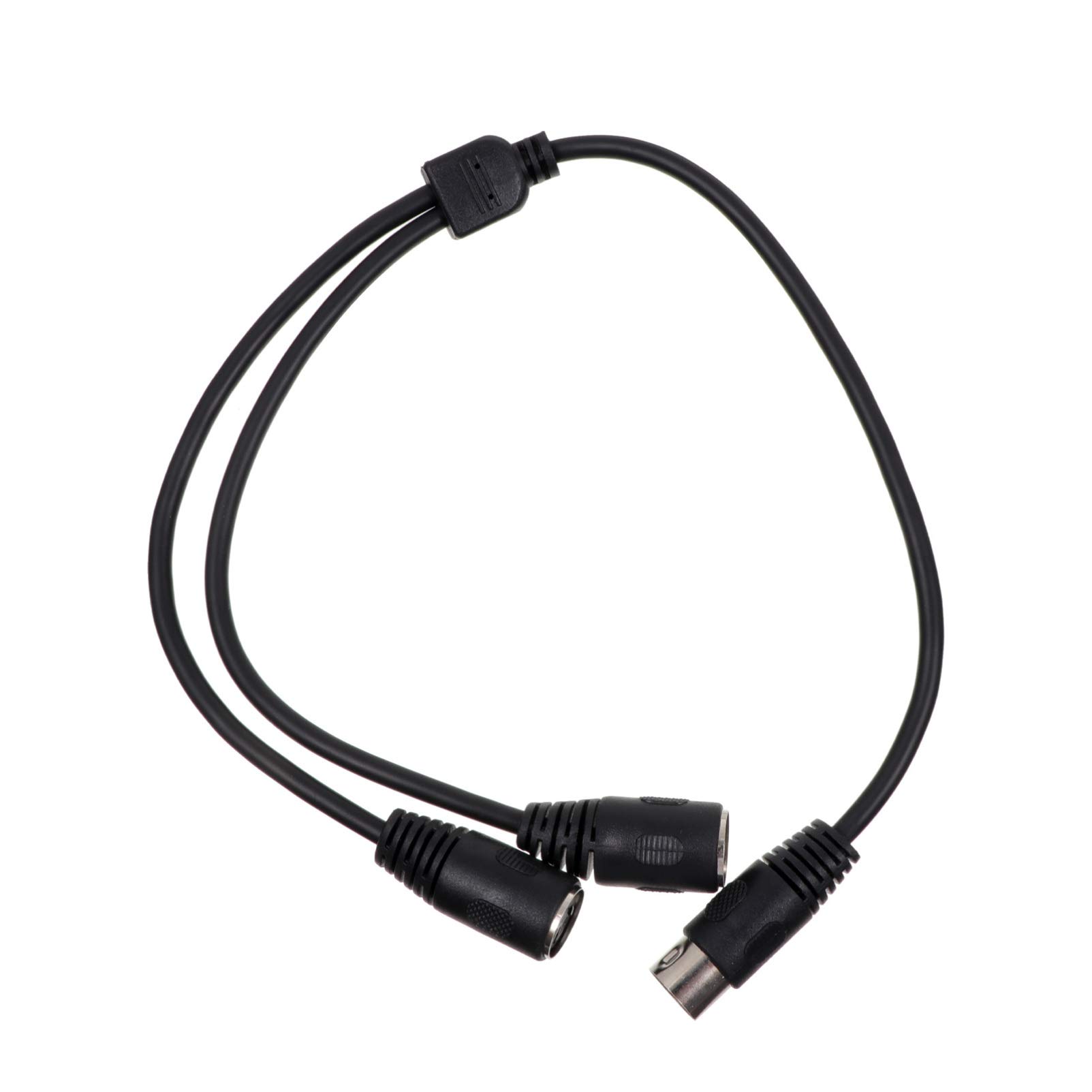 EXCEART DIN 5-Pin Splitter Y Adapter MIDI 0.5m Cable MIDI 5 Pin Male to Dual 2 Female Extension Audio Cable