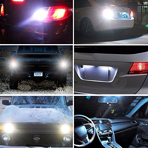 image for LEDUR 921 T15 906 LED Backup Lights Bulb W16W T16 912 Non-Polarity Can
