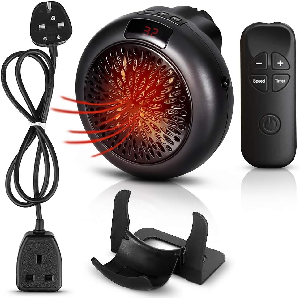 KEYS Mini Heater, Ceramic Fan Heater 1000 W Portable Electric Fan