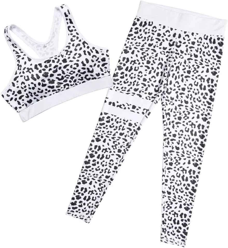 Womens 2 Piece Outfits Leggings+Sports Bra Yoga Set Long Pants Tracksuit