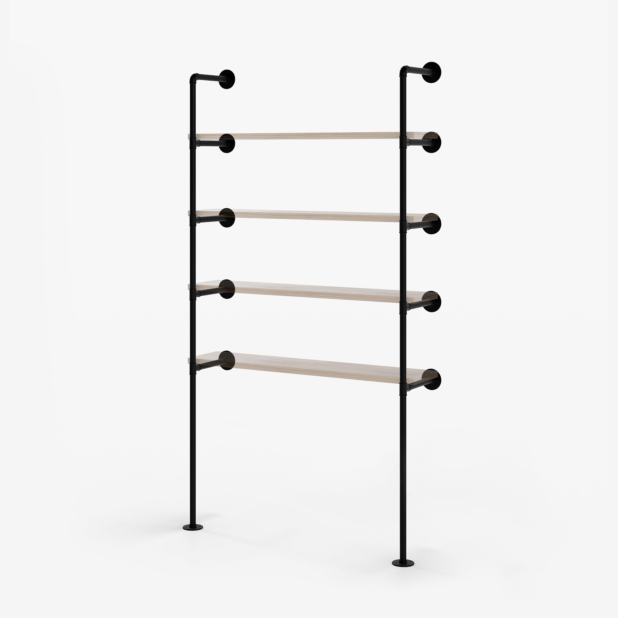 Photo 1 of Pamo Industrial Pipe Shelving | Wall Mounted Heavy Duty Shelves | Black Powder Coated Brackets