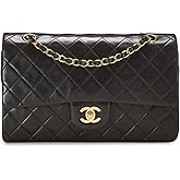 CHANEL Women's Pre-Loved Black Lambskin 2.55 Shoulder Bag 10"