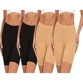 sellto 4 Pack Cotton Boy Shorts, Boxer Slip Shorts for Under Dress, Anti Chafing Panties for Women