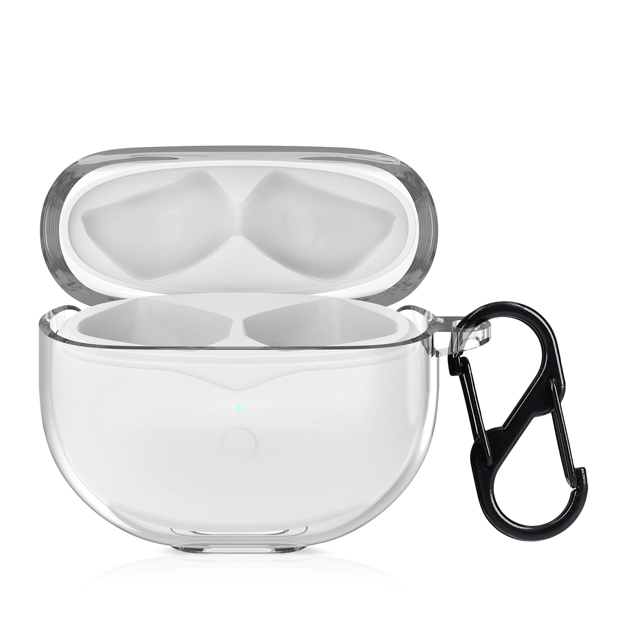 kwmobile Earphones Case Compatible with SoundPEATS Air 3 - Crystal TPU Two-Part Earbuds Case - Transparent