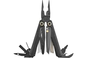 LEATHERMAN, Wave Alpha – 16-in-1 Multi-Tool with MagnaCut Blade, G10 Handles & Full-Size Scissors, Obsidian