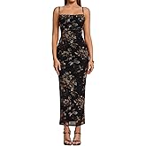 Women Floral Corset Maxi Long Dress Ruched Bodycon Long Formal Wedding Guest Dresses
