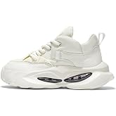 KIUGCO Men's Platform Sneakers- Chunky Sneakers for Men Fashion Casual Non Slip Round Toe Driving Walking Tennis Running Shoes for Athletic Wear