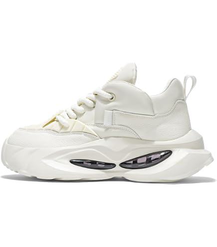 Amazon.com | Kpdwfms Leather Chunky Platform Sneakers for Men: Dad