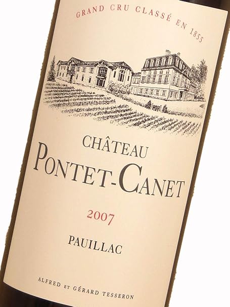 Amazon Co Jp シャトー ポンテ カネ 赤ワイン シャトー ポンテ カネ 07 750ml Pontet Canet 通販 食品 飲料 お酒