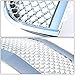 Compatible with Chevy HHR ABS Plastic Mesh Style Front Bumper Grille (Chrome) - Non SS GMT001 GM Delta