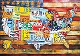 500-piece Wooden Jigsaw Puzzle in car-Plate map