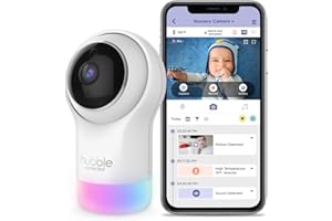 Hubble Connected Nursery Pal Glow, 5-in-1 Smart HD Baby Monitor with Night Light