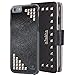 TrueColor Wallet Case Compatible with iPhone 6s Plus Wallet Case, Studded Wristlet with Removable Magnetic Hybrid Case + 2 Changeable Wrist and Cross Body Straps Clutch Purse Clubbing Cover + Stand