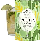 Harney & Sons Organic Green with Citrus & Gingko Fresh Brew Iced Tea | 15ct, Brews up to 30 quarts of Iced Tea