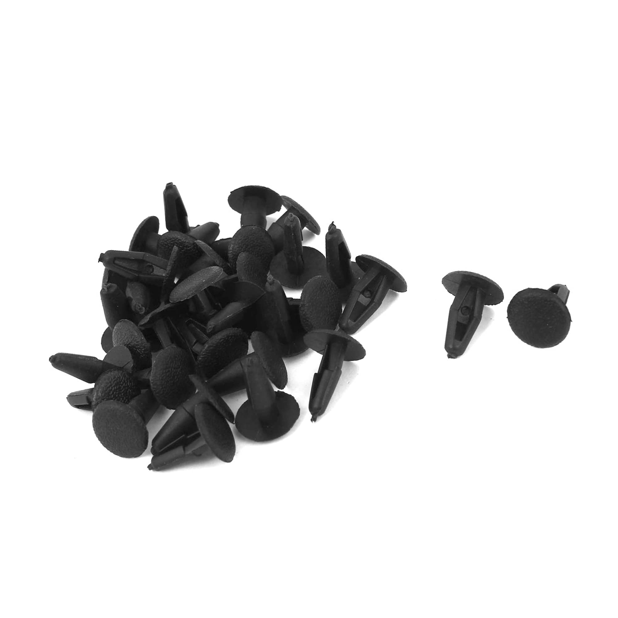 A ABSOPRO Rivets Clip 6mm x 4mm x 13mm Fastener Plastic Black (Set of 32)