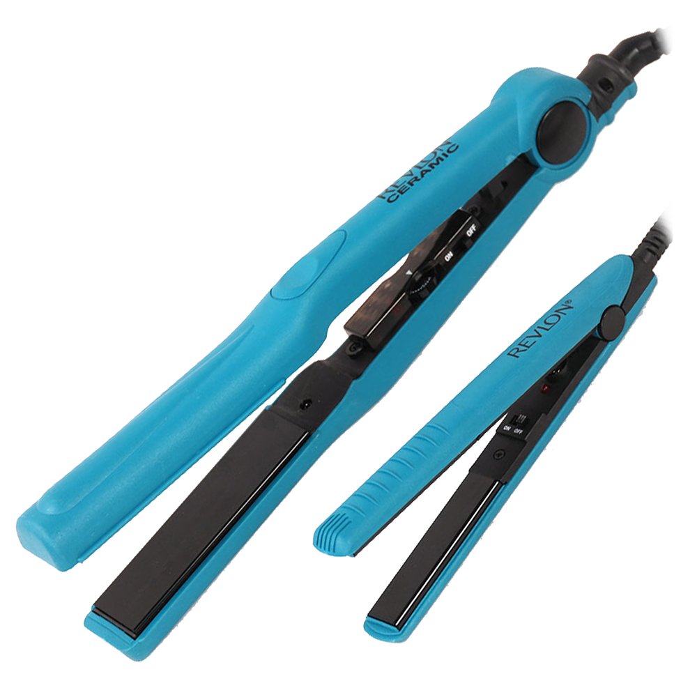 Revlon 1" Ceramic Flat Iron with Bonus 1/2" Mini Flat Iron