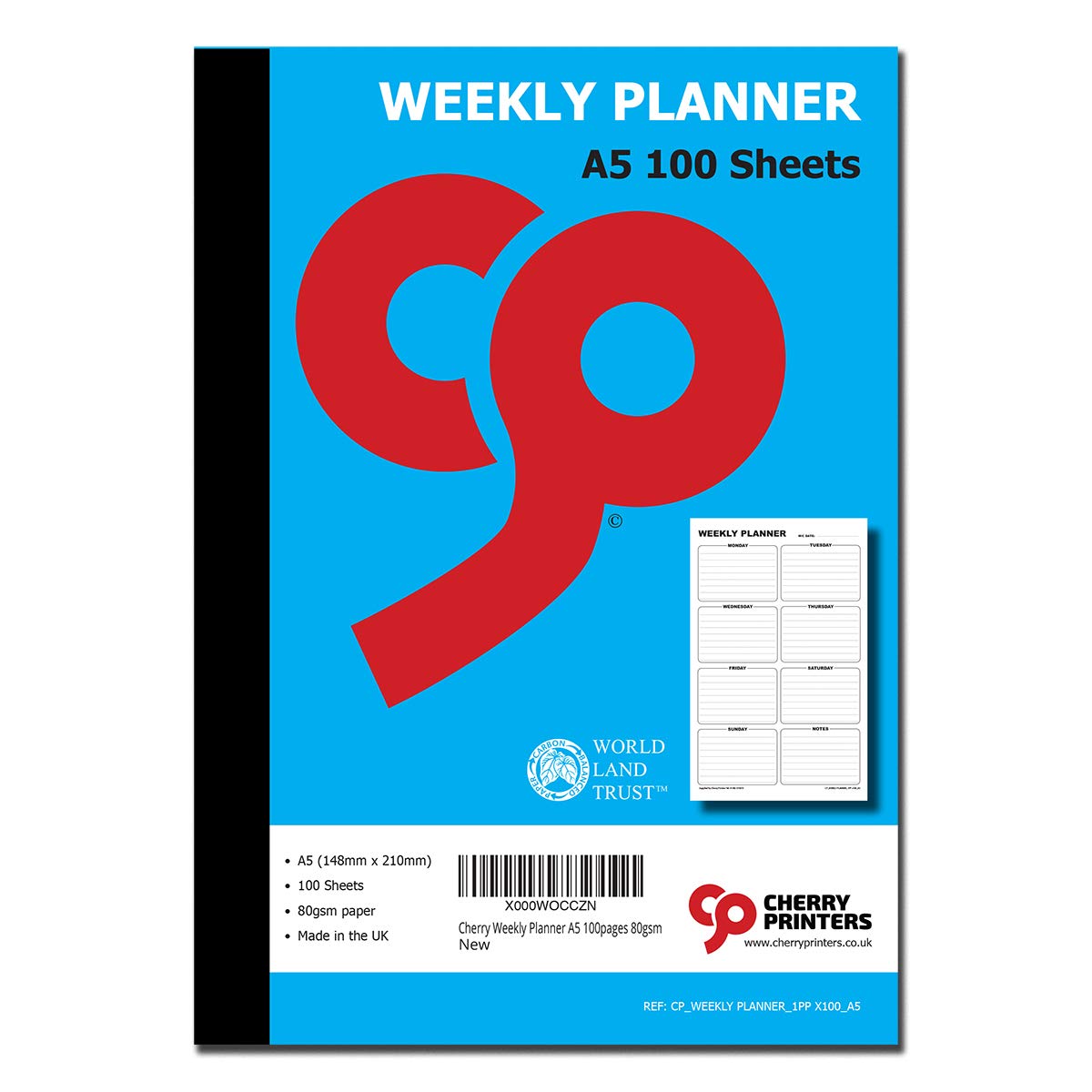 Cherry Weekly Planner A5 100pages 80gsm